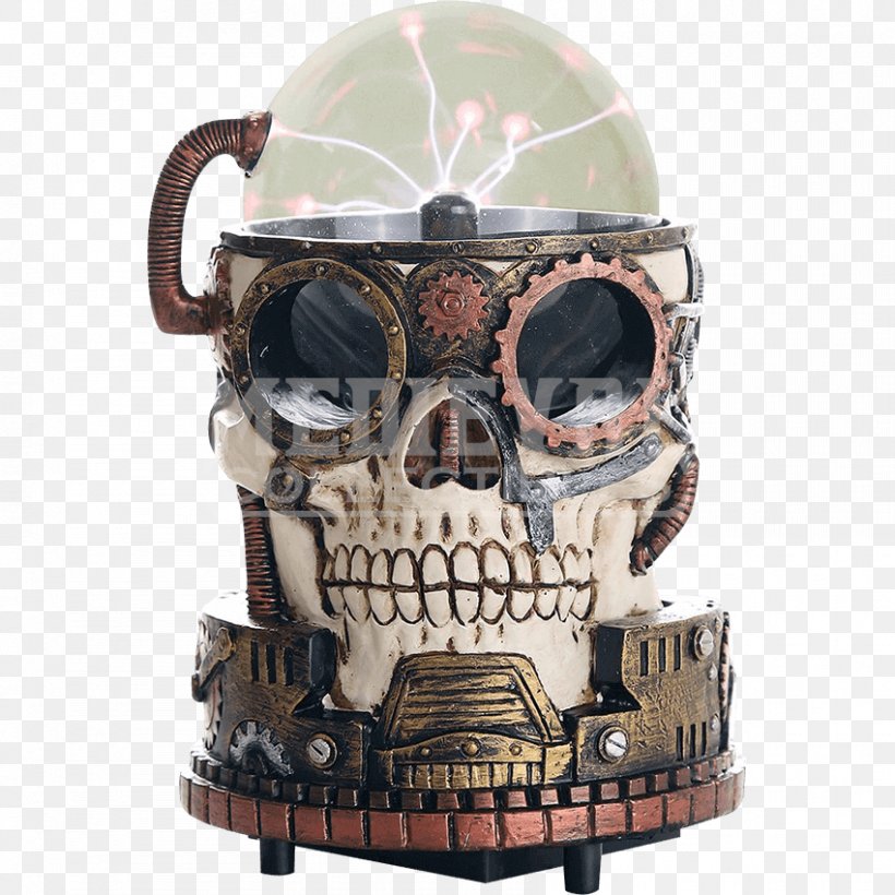 Steampunk Skull Plasma Globe Fantasy, PNG, 850x850px, Steampunk, Bone, Collectable, Face, Fantasy Download Free