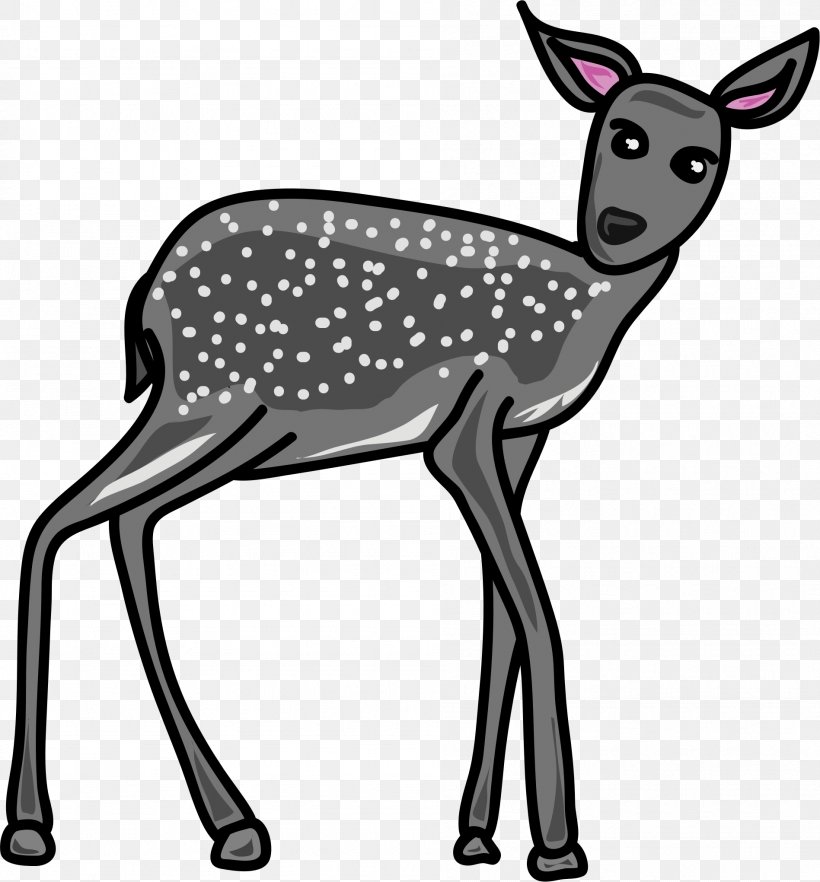 Reindeer White-tailed Deer Clip Art Red Deer, PNG, 1897x2041px, Reindeer, Animal Figure, Antler, Black And White, Blacktailed Deer Download Free