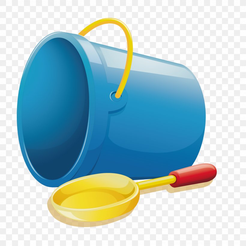 Plastic Euclidean Vector Bucket, PNG, 1600x1600px, Plastic, Blue, Bucket, Gratis, Material Download Free