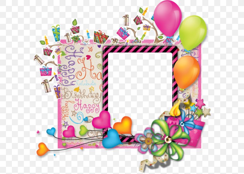 Birthday Picture Frames Party Clip Art, PNG, 600x584px, Birthday, Anniversary, Balloon, Gift, Greeting Note Cards Download Free