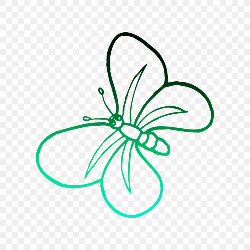 Butterfly Clip Art Leaf Plant Stem Line Art, PNG, 1400x1400px, Butterfly, Art, Flowering Plant, Green, Leaf Download Free