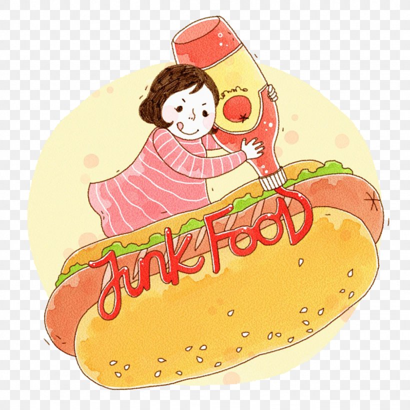 Hot Dog Hamburger Sausage Barbecue Fast Food, PNG, 1024x1024px, Hot Dog, Barbecue, Bread, Cartoon, Child Download Free