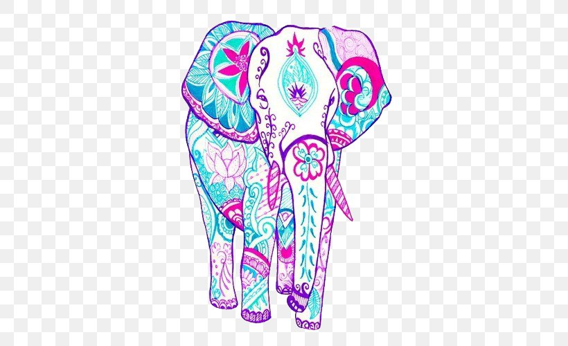 IPhone 6S Sticker Elephant Wall Decal, PNG, 500x500px, Watercolor, Cartoon, Flower, Frame, Heart Download Free