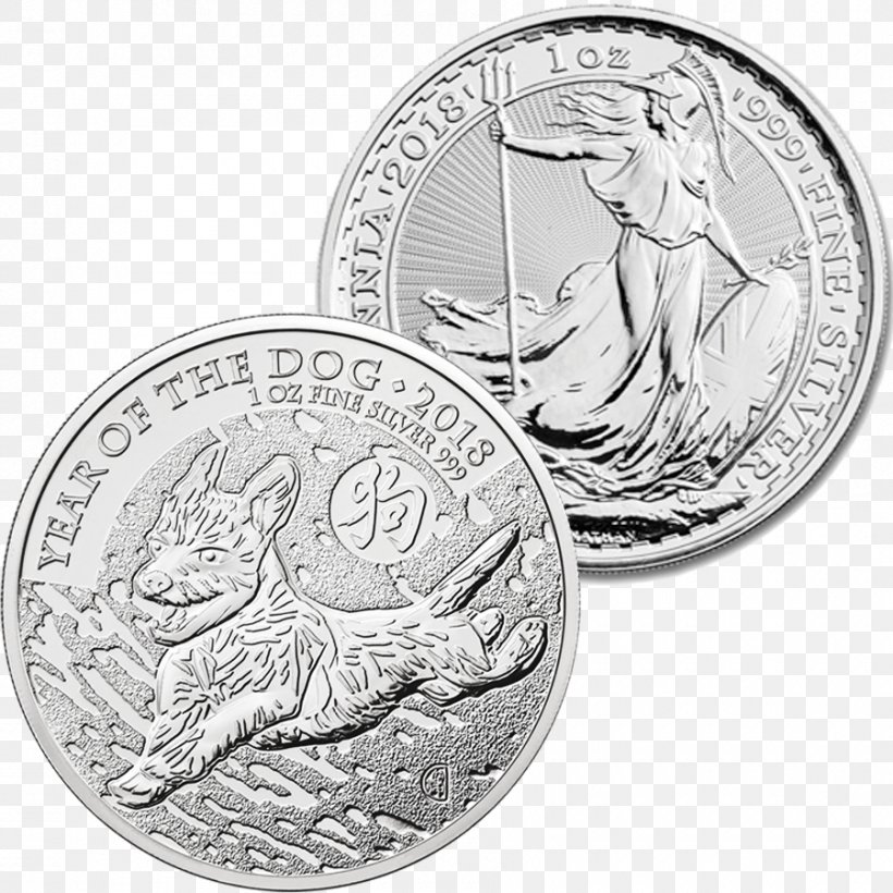 Royal Mint Britannia Silver Bullion Coin Britannia Silver, PNG, 900x900px, 2018, Royal Mint, Black And White, Body Jewelry, Britannia Download Free