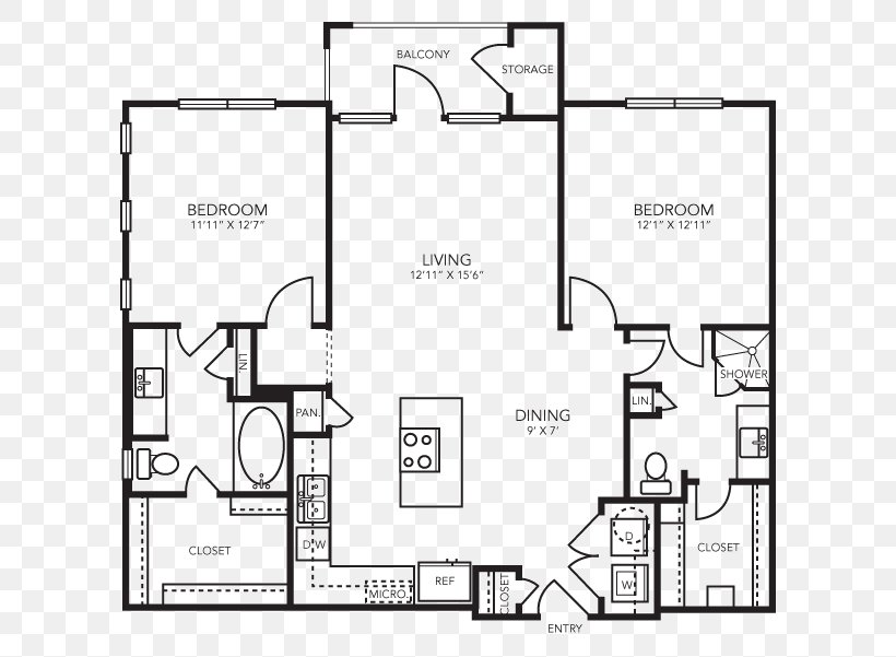 Floor Plan Sevona Avion Apartment Clothes Dryer Bedroom, PNG, 640x601px, Floor Plan, Apartment, Area, Balcony, Bathroom Download Free