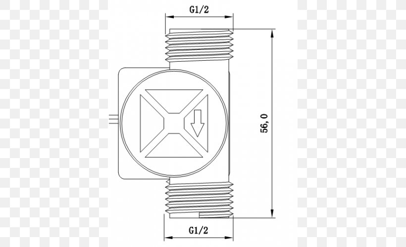 Flow Measurement Hall Effect Sensor Water, PNG, 500x500px, Flow Measurement, Area, Black And White, Brand, Diagram Download Free