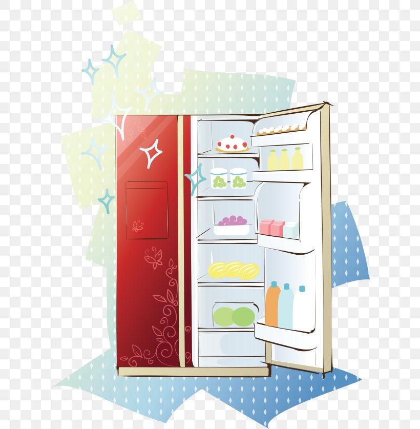 Refrigerator Home Appliance Clip Art, PNG, 624x837px, Refrigerator, Animaatio, Electricity, Freezers, Furniture Download Free