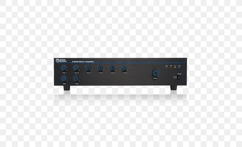 Atlas Sound AA240 Audio Mixers Electronics Audio Power Amplifier, PNG, 500x500px, Audio Mixers, Amplifier, Audio, Audio Equipment, Audio Power Amplifier Download Free