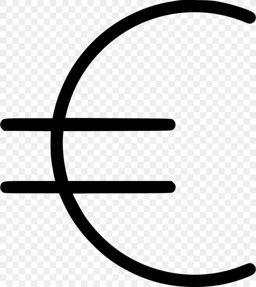 Euro Sign Currency Symbol Dollar Sign, PNG, 872x980px, Euro Sign, Australian Dollar, Black And White, Currency, Currency Symbol Download Free