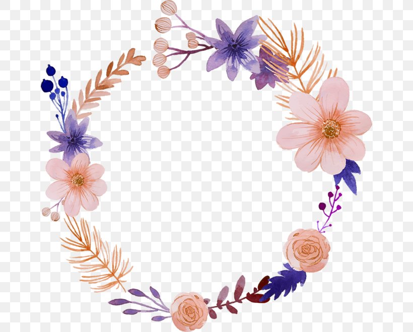 Flower Watercolor Painting Wreath Illustration, PNG, 658x659px, Flower, Christmas, Decor, Drawing, Garland Download Free