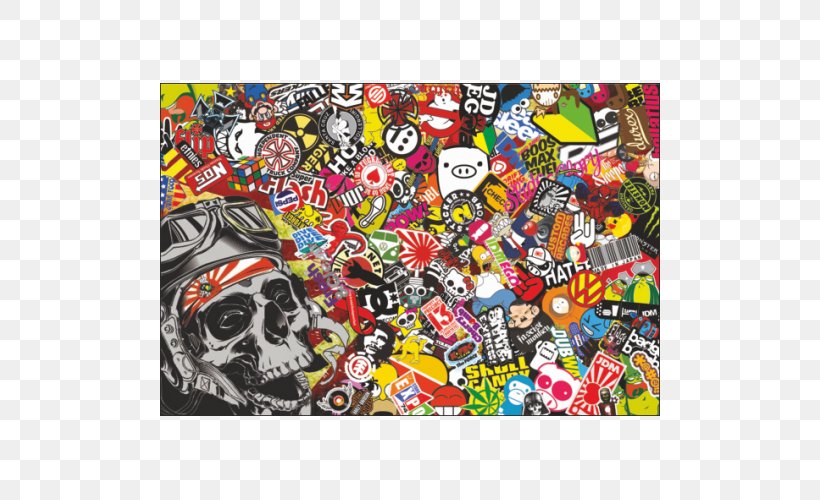Sticker Art Наклейка Vinyl Group Smiley, PNG, 500x500px, Sticker, Art, Black And White, Collage, Culture Download Free