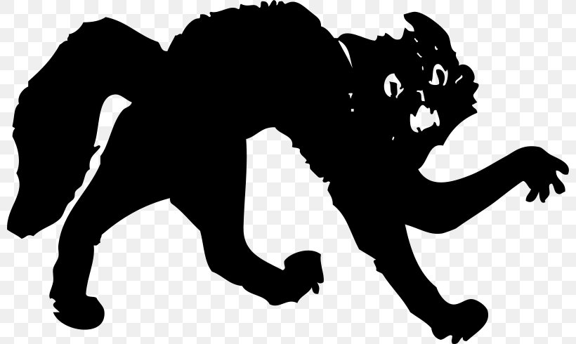 Black Cat Clip Art, PNG, 800x490px, Cat, Art, Big Cats, Black, Black And White Download Free