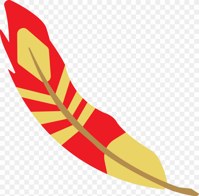 Yellow Shoe Line, PNG, 3000x2955px, Cartoon Feather, Line, Shoe, Vintage Feather, Watercolor Feather Download Free