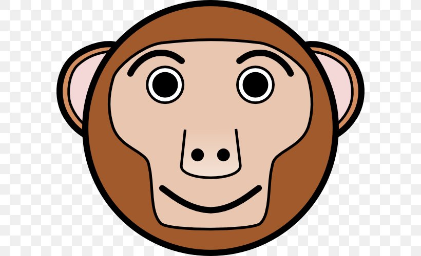 Circle Monkey Clip Art, PNG, 600x500px, Monkey, Area, Cheek, Face, Facial Expression Download Free