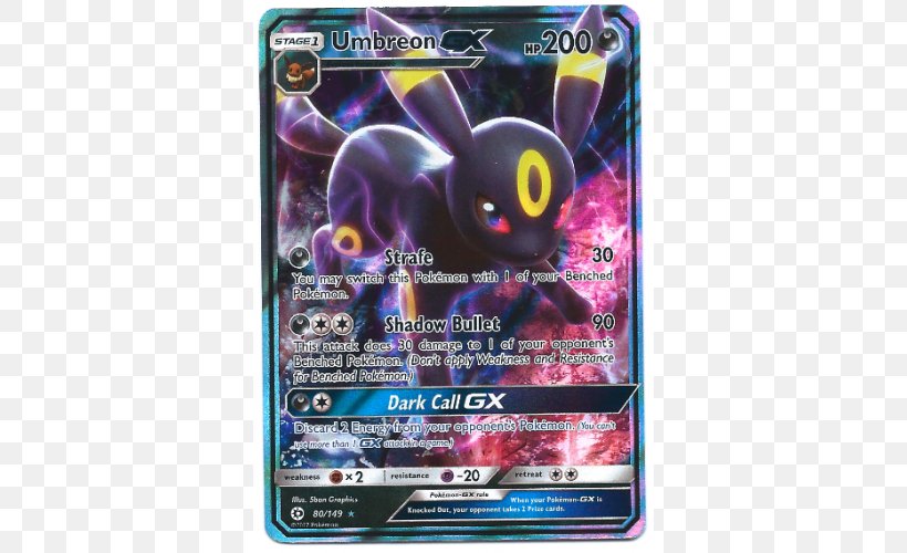 Pokémon Sun And Moon Pokémon Ultra Sun And Ultra Moon Pokémon Trading Card Game Umbreon Collectible Card Game, PNG, 500x500px, Umbreon, Action Figure, Booster Pack, Card Game, Collectible Card Game Download Free