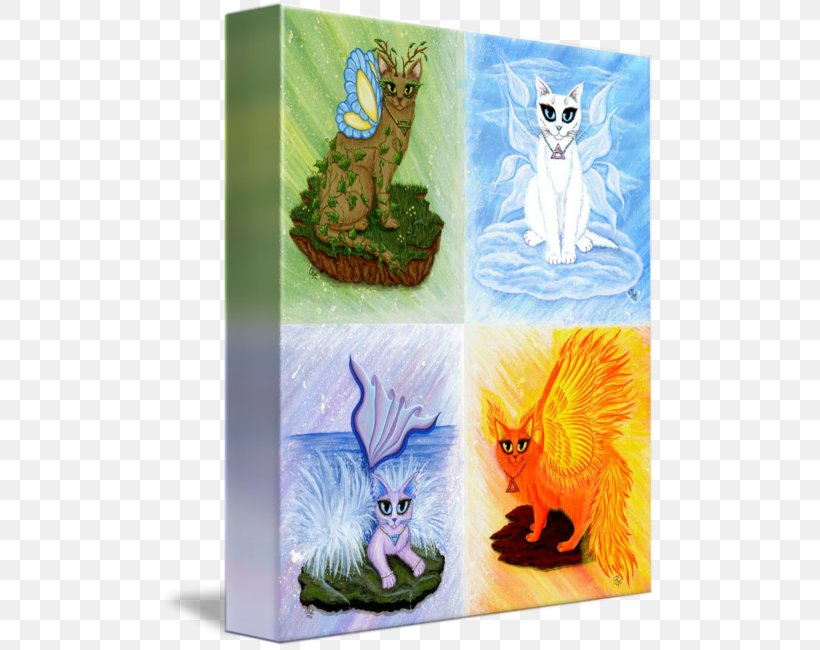 Cat Elemental Fairy Painting Animal, PNG, 495x650px, Cat, Air, Animal, Art, Big Cat Download Free