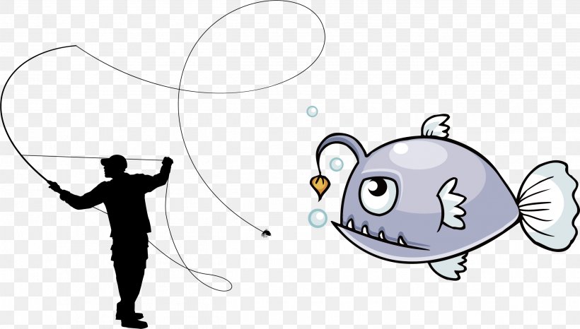 Fishing Rod Illustration, PNG, 2628x1496px, Watercolor, Cartoon, Flower, Frame, Heart Download Free