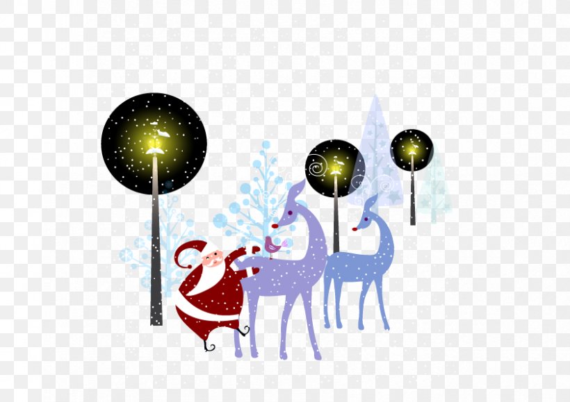 Ded Moroz Santa Claus Reindeer, PNG, 842x595px, Ded Moroz, Brand, Christmas, Deer, Reindeer Download Free