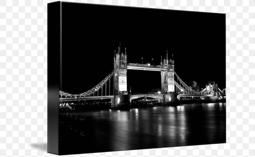 Tower Bridge Bridge–tunnel Picture Frames Photography, PNG, 650x504px, Tower Bridge, Acrylic Paint, Black And White, Brand, Bridge Download Free