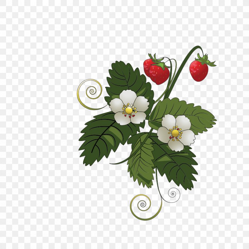 Wild Strawberry Smoothie Juice, PNG, 1000x1000px, Strawberry, Berry, Drawing, Floral Design, Flower Download Free