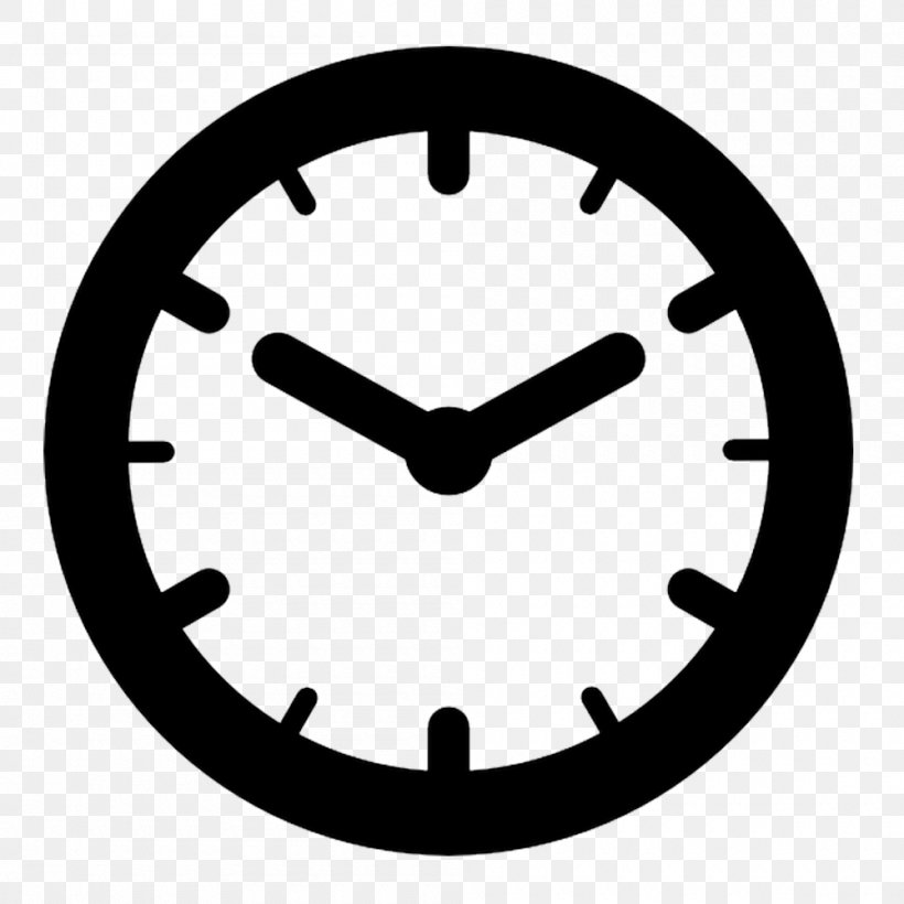 Clock, PNG, 1000x1000px, Clock, Alarm Clocks, Black And White, Font Awesome, Home Accessories Download Free