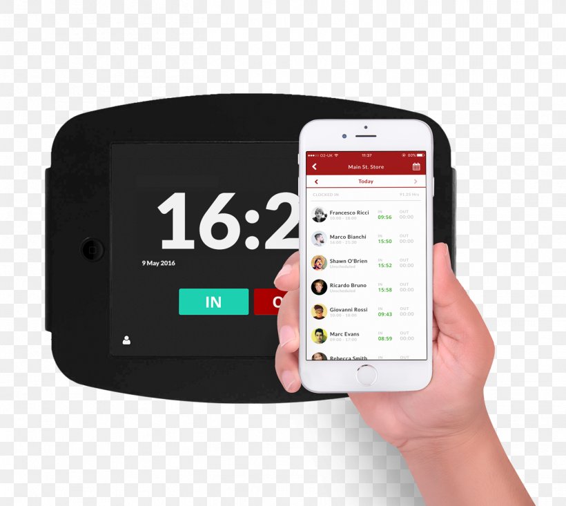 Smartphone Time & Attendance Clocks Time And Attendance, PNG, 1414x1265px, Smartphone, Clock, Communication, Communication Device, Computer Software Download Free