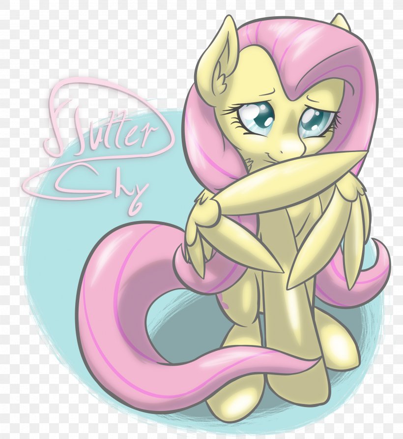 Fluttershy Horse Illustration Yellow Clip Art, PNG, 2628x2860px, Watercolor, Cartoon, Flower, Frame, Heart Download Free