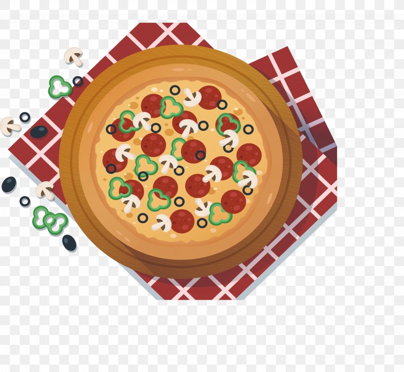 Pizza Sfiha Take-out Dish, PNG, 4545x4189px, Pizza, Cuisine, Dish, Flat Design, Food Download Free