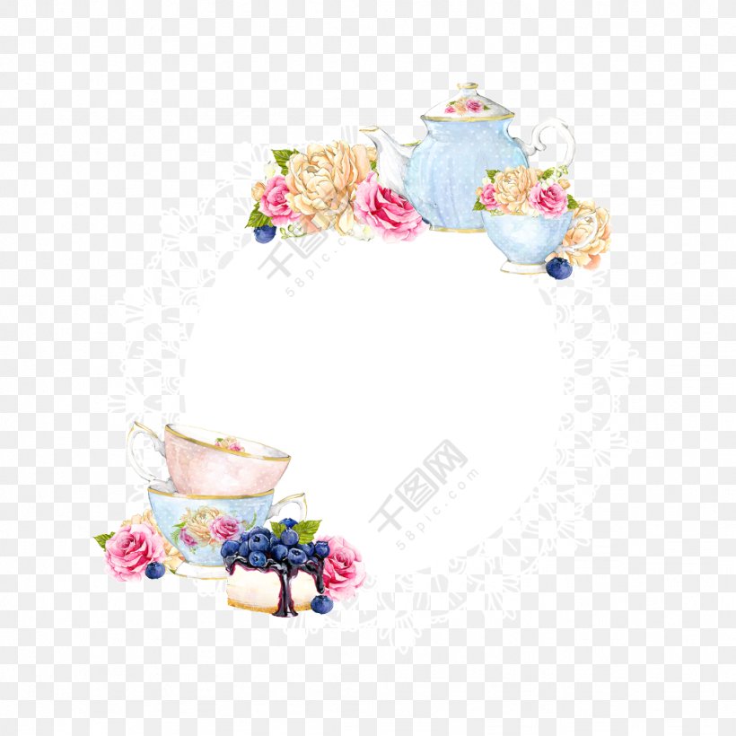 Tea Party Teacup Watercolor Painting, PNG, 1024x1024px, Tea, Art, Baby Shower, Birthday, Bridal Shower Download Free