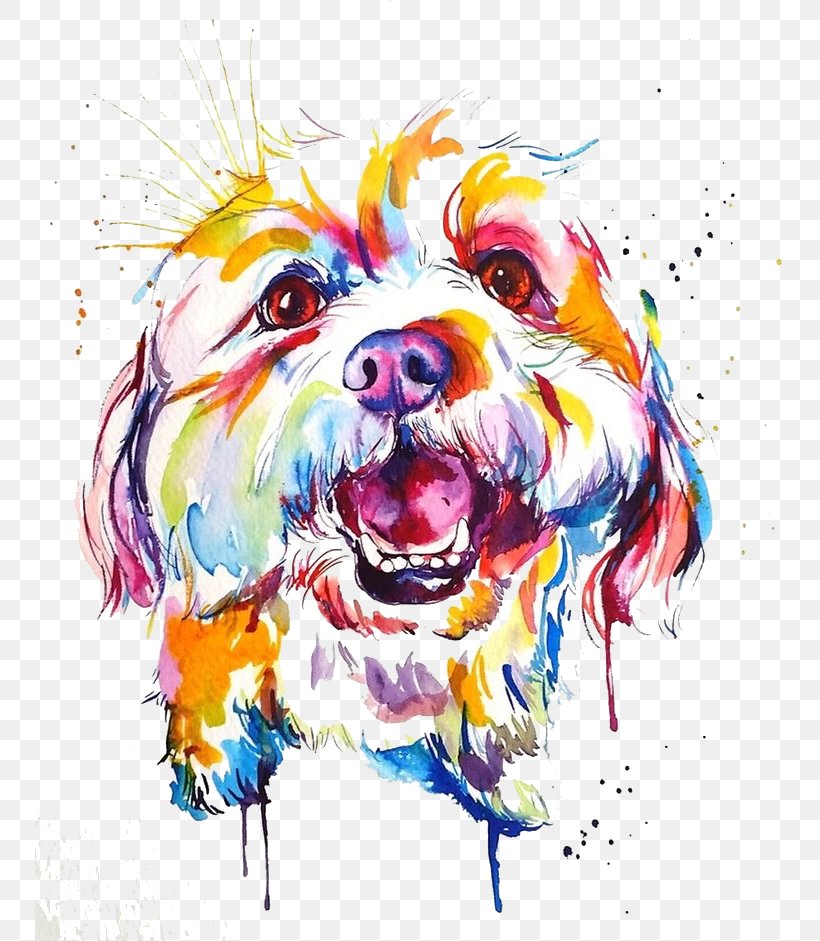 Dog Breed Watercolor Painting Border Collie Shih Tzu, PNG, 750x941px, Dog Breed, Art, Border Collie, Carnivoran, Dog Download Free