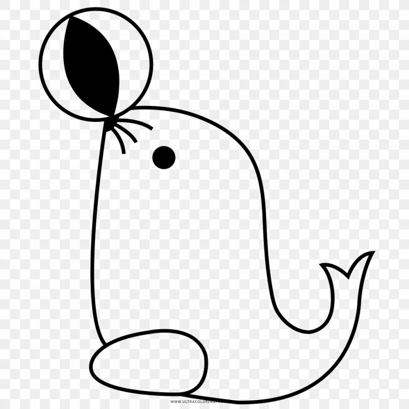 Earless Seal Drawing Coloring Book Black And White Line Art, PNG, 1000x1000px, Earless Seal, Animal, Area, Artwork, Black Download Free