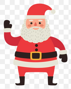 Santa Claus - Santa Claus Waving For A Cheerful Holiday Greeting PNG