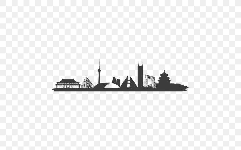 Beijing Silhouette Architecture Skyline, PNG, 512x512px, Beijing, Architecture, Art, Black And White, Brand Download Free