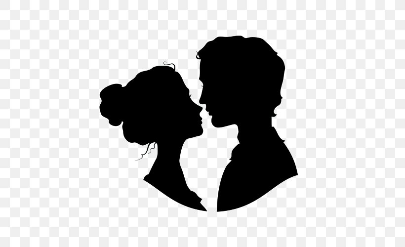Romeo And Juliet Vector Graphics Silhouette Illustration Clip Art, PNG, 500x500px, Romeo And Juliet, Black And White, Drawing, Human Behavior, Interaction Download Free