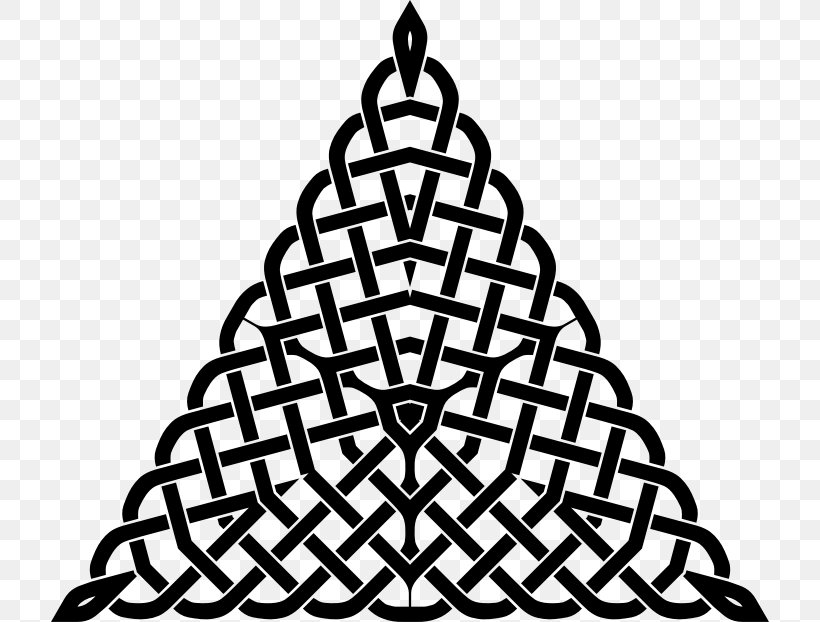 Celtic Knot Celts Triquetra Clip Art, PNG, 720x622px, Celtic Knot, Art, Black And White, Celts, Christmas Decoration Download Free