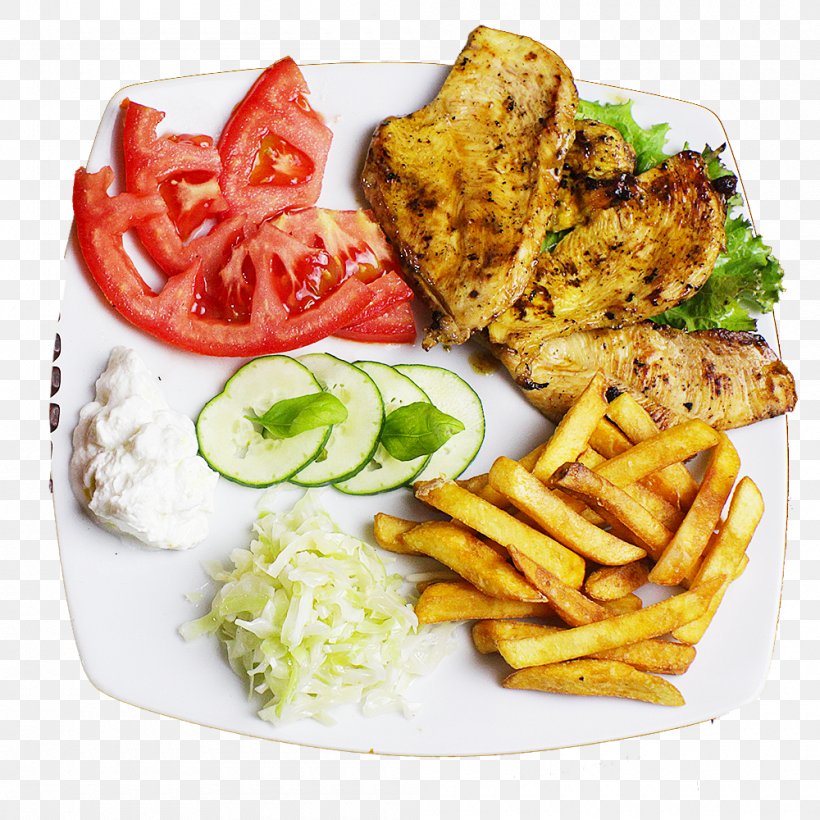 French Fries Souvlaki Full Breakfast Chicken As Food Pizza, PNG, 1000x1000px, French Fries, American Food, Breakfast, Chicken As Food, Chicken Breast Download Free