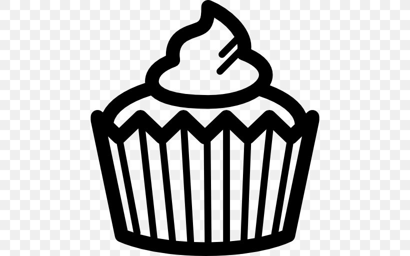 Muffin Cupcake Food Flan Clip Art, PNG, 512x512px, Muffin, Artwork, Bakery, Black, Black And White Download Free