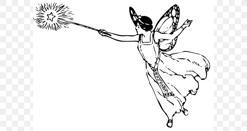 Wand Fairy Drawing Clip Art, PNG, 600x434px, Watercolor, Cartoon, Flower, Frame, Heart Download Free