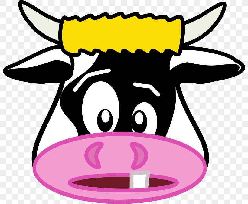 Cattle Cartoon Face Clip Art, PNG, 800x672px, Cattle, Artwork, Cartoon, Dairy Cattle, Drawing Download Free