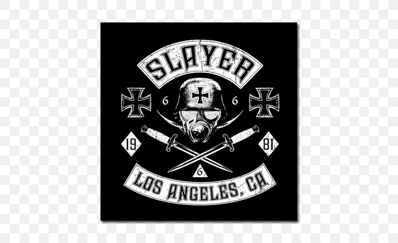 T-shirt Slayer Los Angeles Thrash Metal Heavy Metal, PNG, 500x500px, Tshirt, Brand, Buffy The Vampire Slayer, Clothing, Emblem Download Free