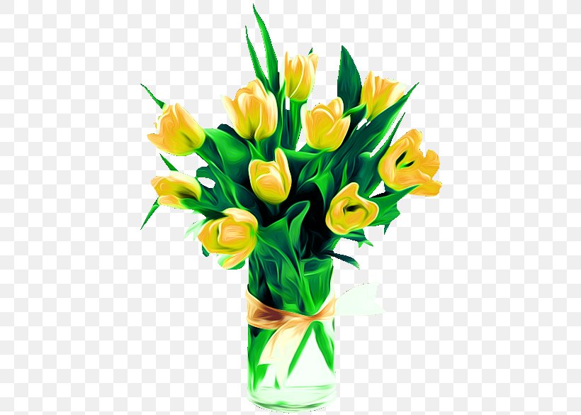 Tulips In A Vase Flower Floristry, PNG, 435x585px, Tulips In A Vase, Artificial Flower, Blue, Color, Cut Flowers Download Free