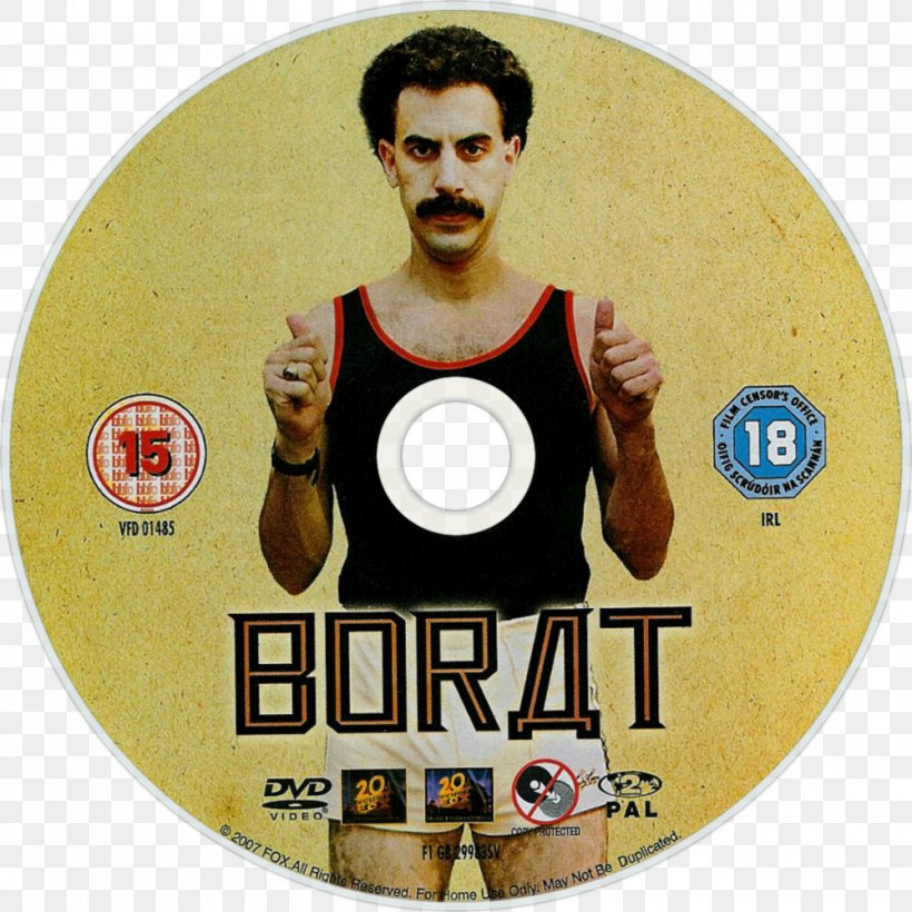 Borat DVD Blu-ray Disc YouTube Film, PNG, 1000x1000px, Borat, Art, Bluray Disc, Brand, Compact Disc Download Free