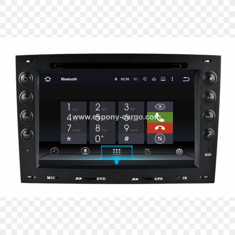 DVD Player Renault Mégane Car GPS Navigation Systems, PNG, 1000x1000px, Dvd Player, Android, Android Auto, Audio Receiver, Automotive Head Unit Download Free