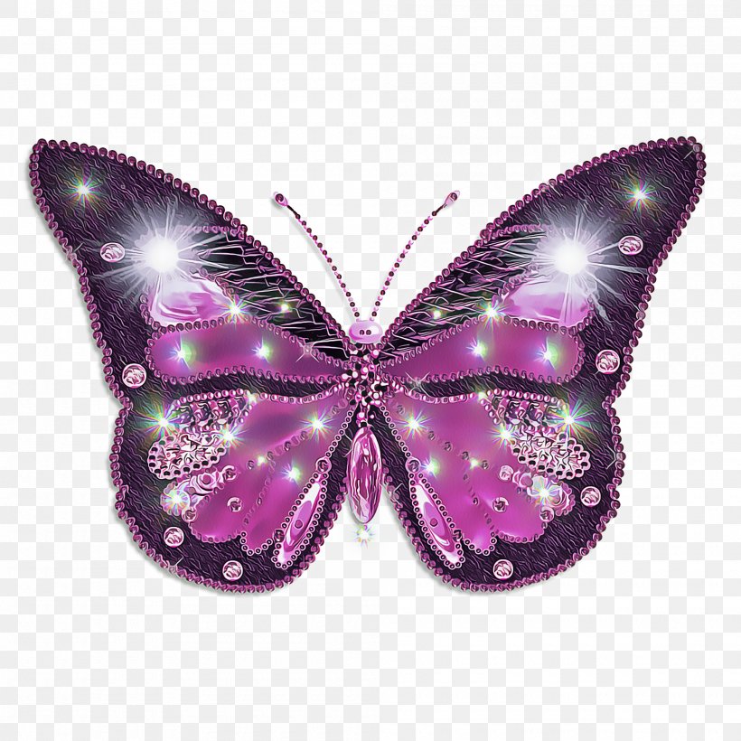 Butterfly Insect Moths And Butterflies Purple Violet, PNG, 2000x2000px, Butterfly, Brushfooted Butterfly, Insect, Moths And Butterflies, Pink Download Free