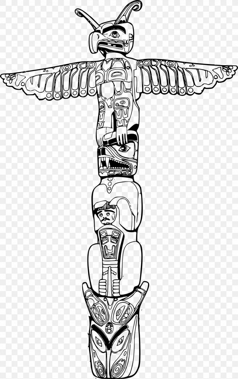 Totem Pole Clip Art, PNG, 1511x2400px, Totem Pole, Arm, Art, Artwork, Black And White Download Free