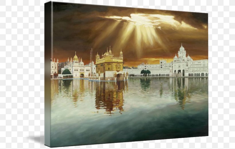 Golden Temple Oil Painting Reproduction Canvas Print Picture Frames Art, PNG, 650x522px, Golden Temple, Amritsar, Art, Art Museum, Canvas Download Free