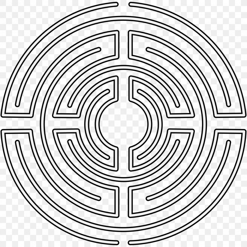Labyrinth Daedalus Minotaur Theseus Maze, PNG, 1237x1237px, Labyrinth, Area, Black And White, Caerdroia, Daedalus Download Free