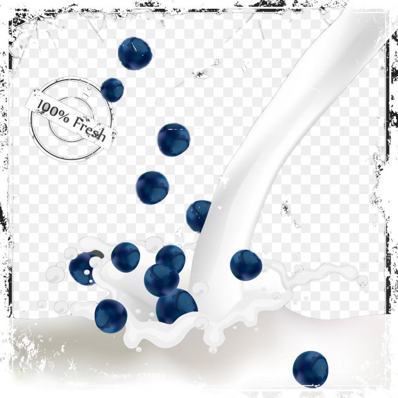 Milk Blueberry Illustration, PNG, 1000x1000px, Milk, Berry, Blue, Blueberry, Body Jewelry Download Free