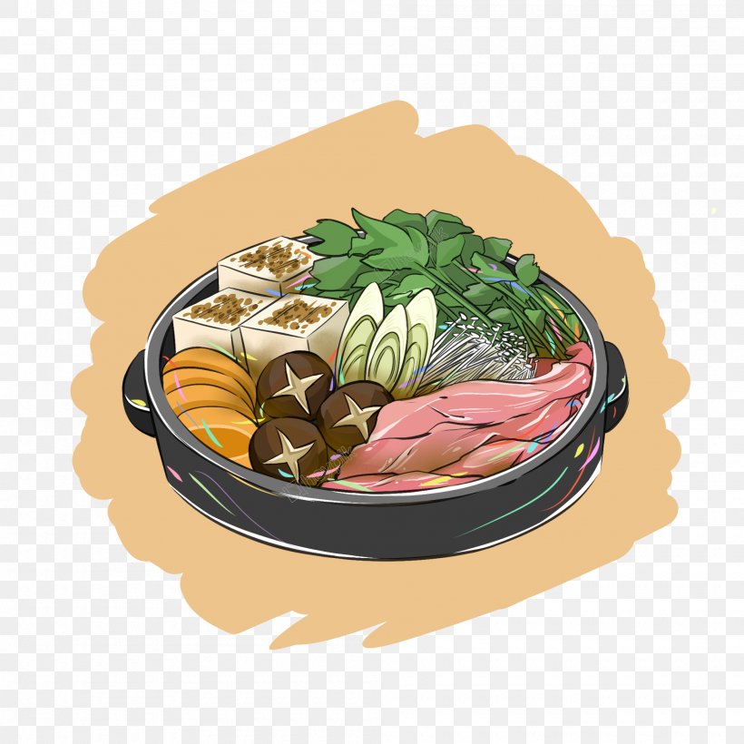 Sukiyaki Japanese Cuisine Food Beef, PNG, 2000x2000px, Sukiyaki, Asian Cuisine, Beef, Bolognese Sauce, Chinese Food Download Free