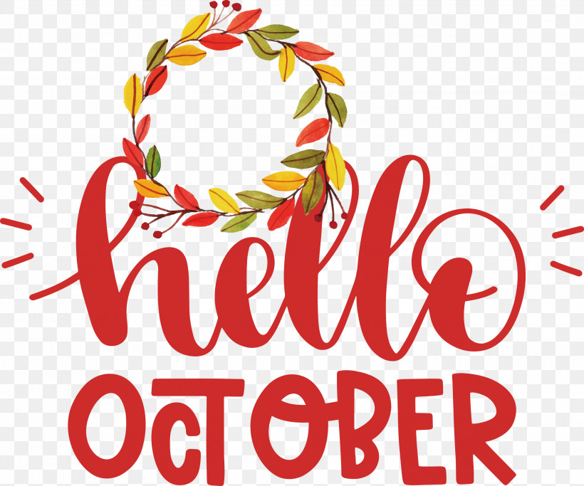 Hello October October, PNG, 2999x2499px, Hello October, Biology, Floral Design, Flower, Logo Download Free
